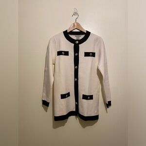 H&M Cream and Black Women's cardigan sweater . Size S . New